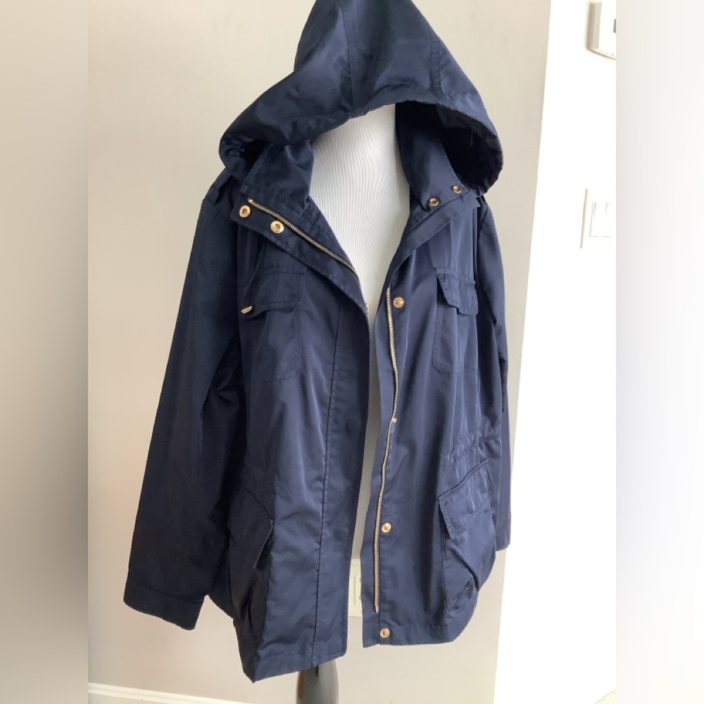 Talbots Navy Rain Jacket 18W Petite, Like New